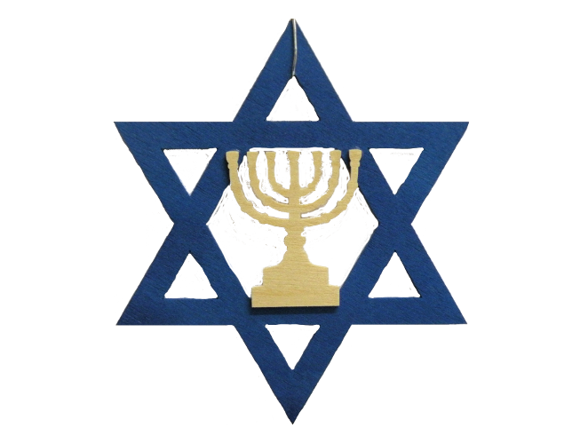Davidstern mit Menora Davidstern mit Menora