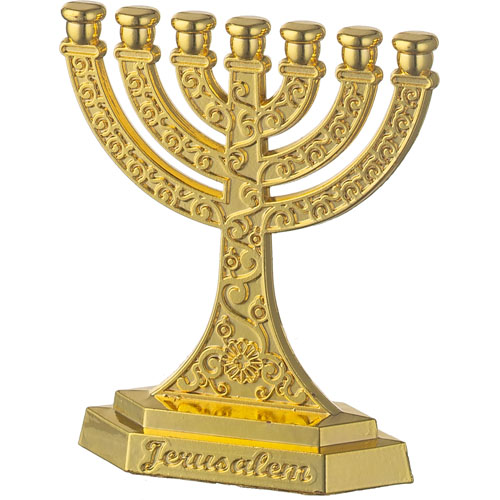 Menora, mini, goldfarben