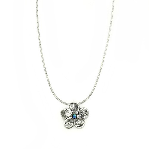 Silberkette mit kleiner Blume