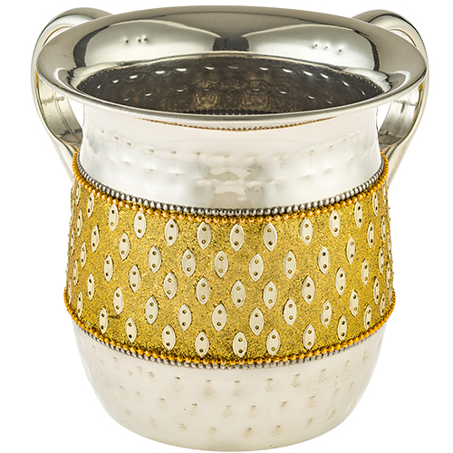 Zweihenkliger Becher, golden-silber