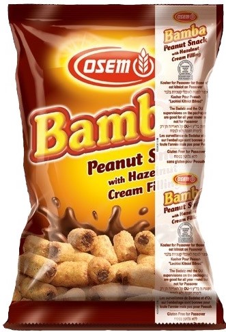 Bamba mit Haselnussfüllung