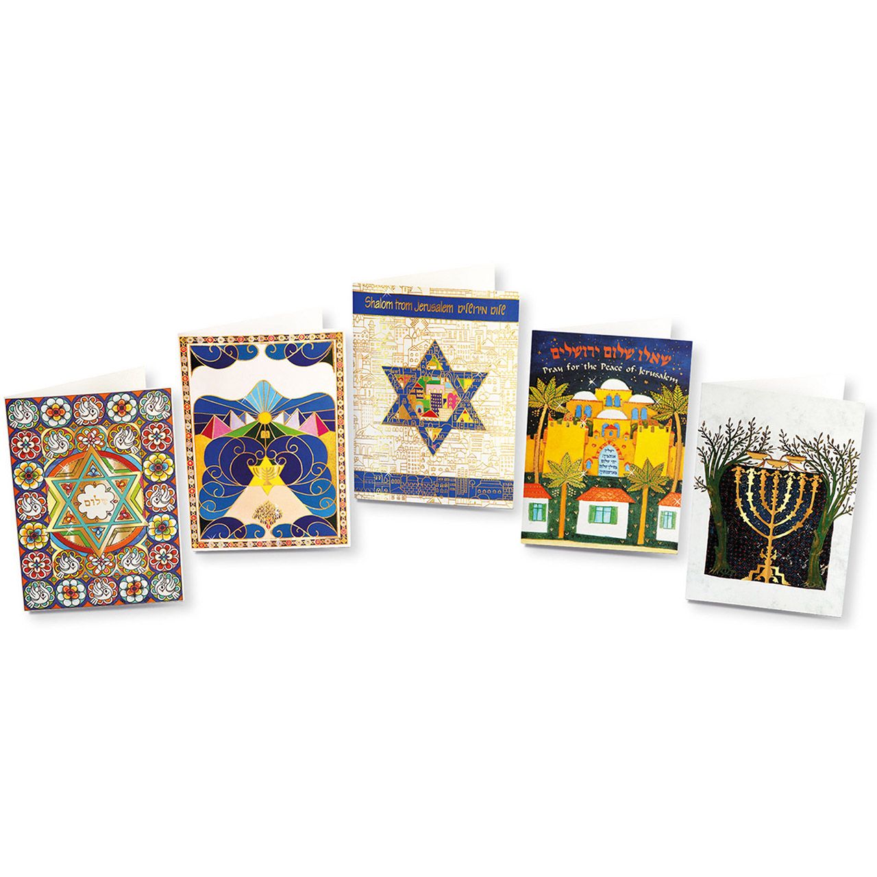 Faltkarten Serie, jüdische Motive, 5 Stück Faltkarten Serie, jüdische Motive, 5 Stück