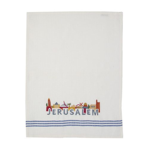 Geschirrtuch Jerusalem, weiß