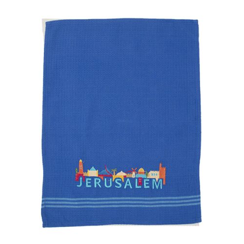 Geschirrtuch Jerusalem, blau