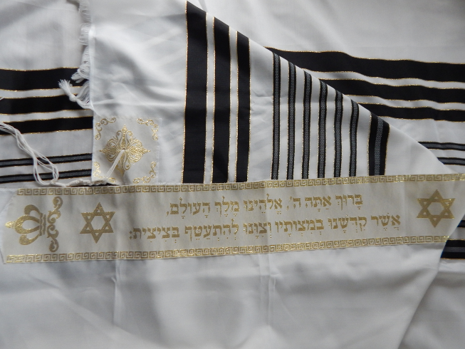 Tallit, schwarz-gold 55 Tallit, schwarz-gold 55