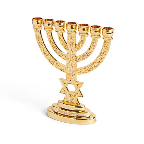Kleine Menora goldfarben