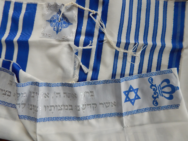Tallit, blau-silbern 30