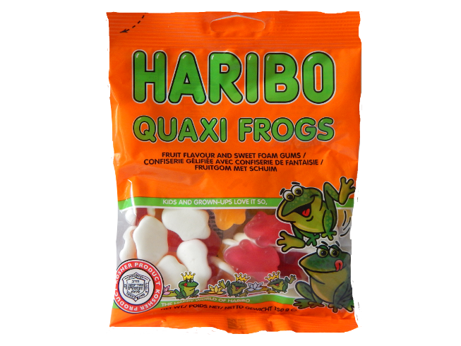 Haribo Quaxi Frösche mit Schaum