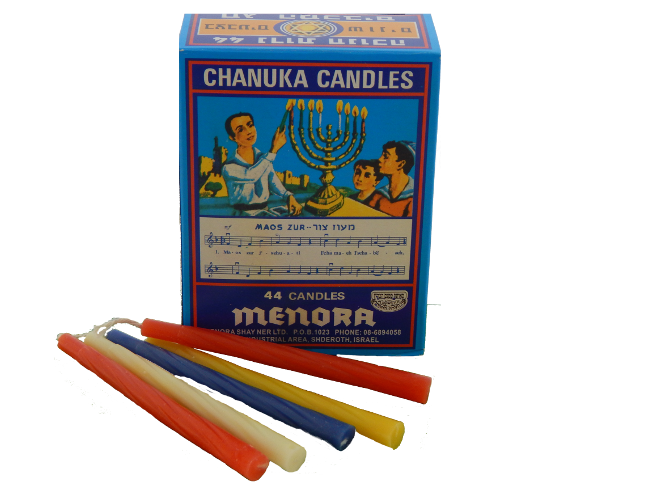 Bunte Chanukkakerzen, klein
