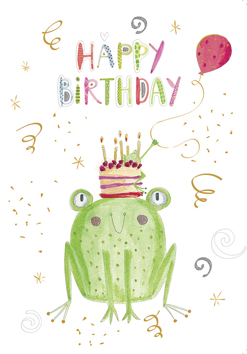 Geburtstagskarte Frosch