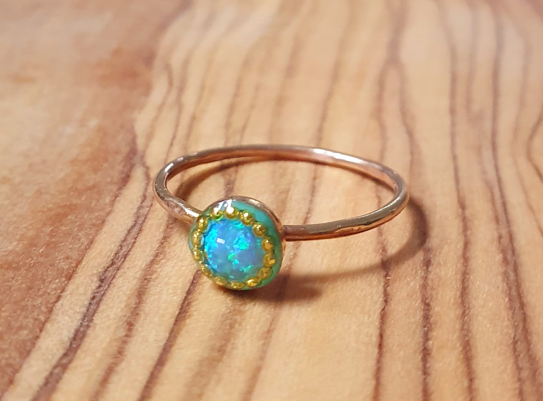 Goldfilled Ring mit Opal