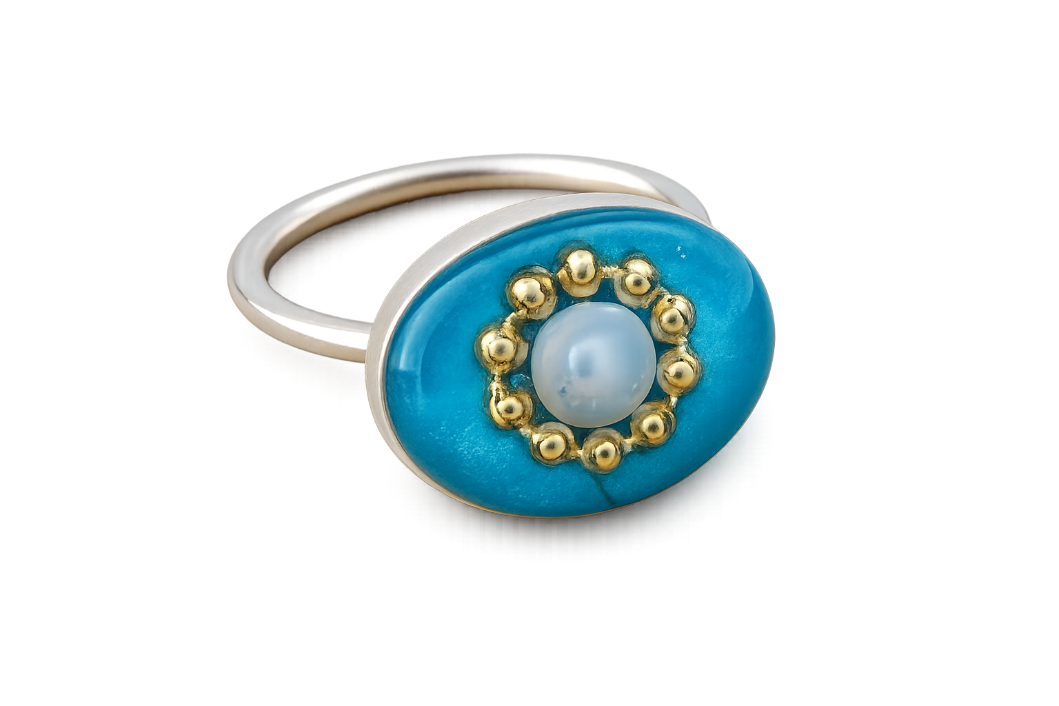 Zarter Ring in Türkis