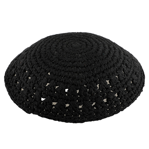 Gehäkelte schwarze Kippa, Muster