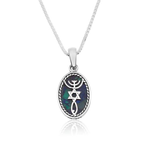 Anhänger/Charm Ichthys mit Opal