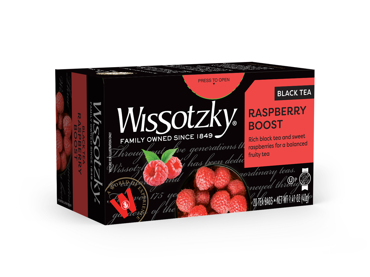 Schwarzer Tee mit Himbeere, Wissotzky
