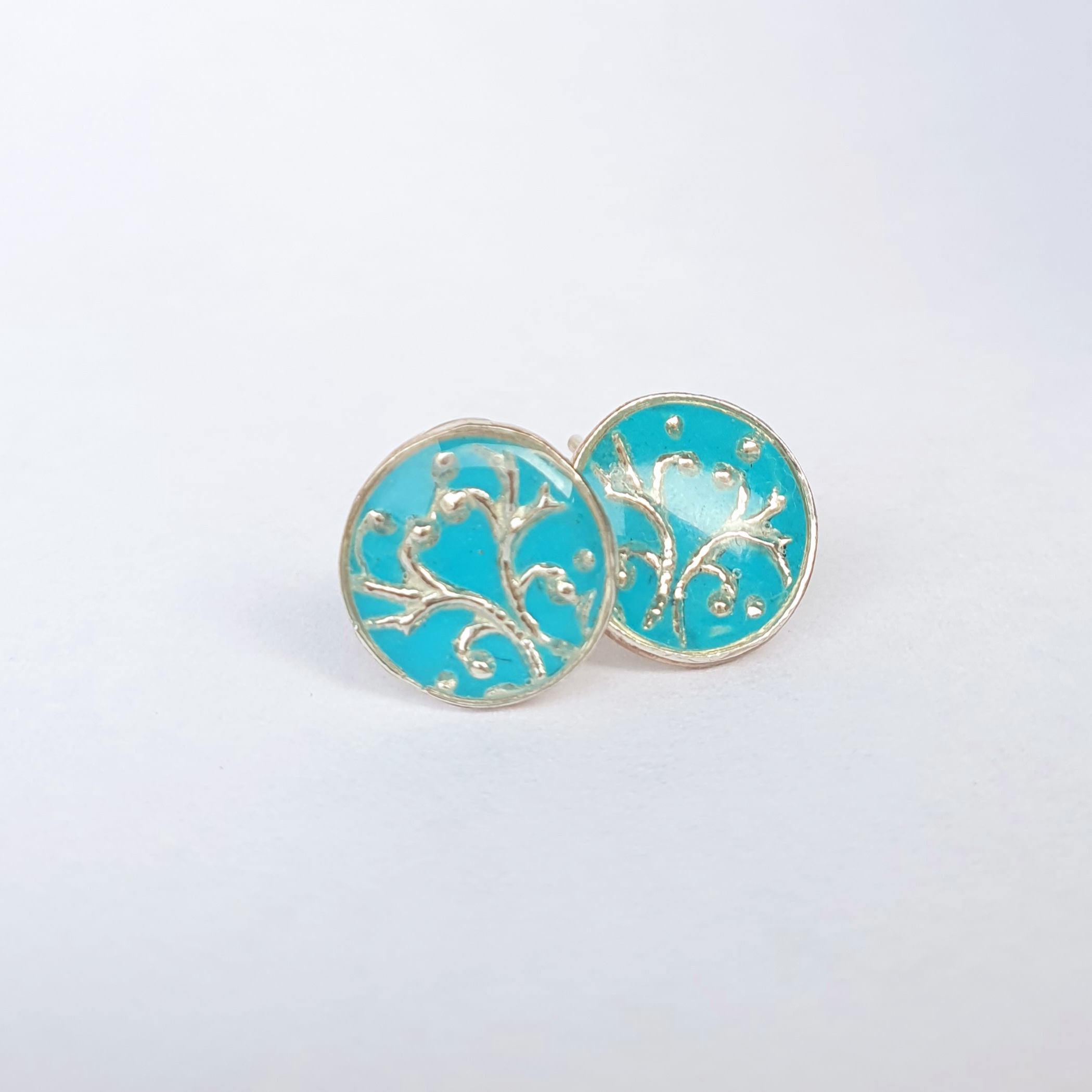 Silberohrstecker türkis Silberohrstecker türkis