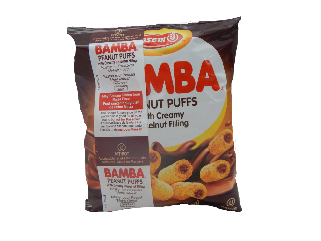 Bamba mit Haselnussfüllung, Pessach