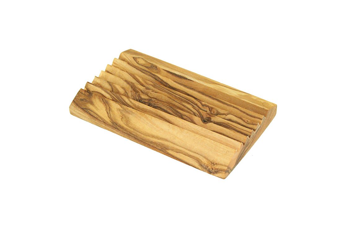 Seifenablage Rille aus Olivenholz Seifenablage Rille aus Olivenholz