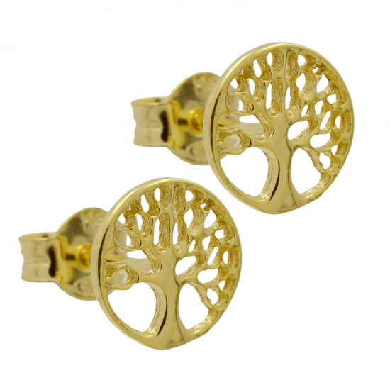 Ohrstecker Lebensbaum gold