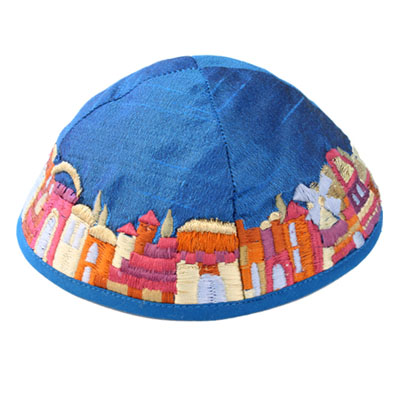 Blaue Kippa - Jerusalem