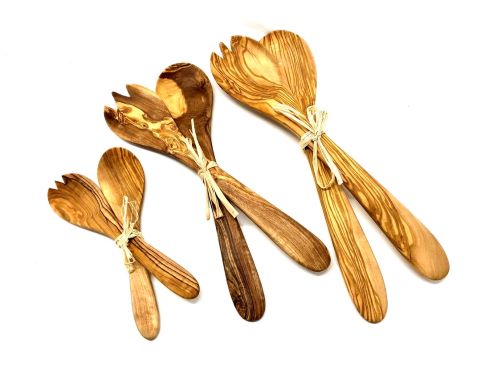 Salatbesteck aus Olivenholz Salatbesteck aus Olivenholz