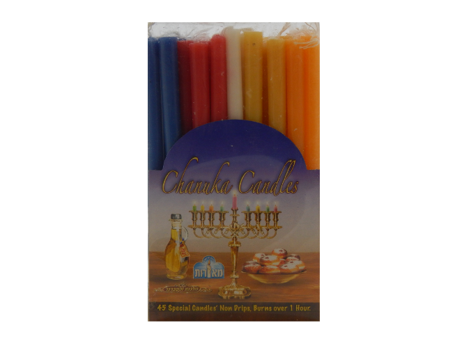 Bunte Chanukkakerzen, lang Bunte Chanukkakerzen, lang