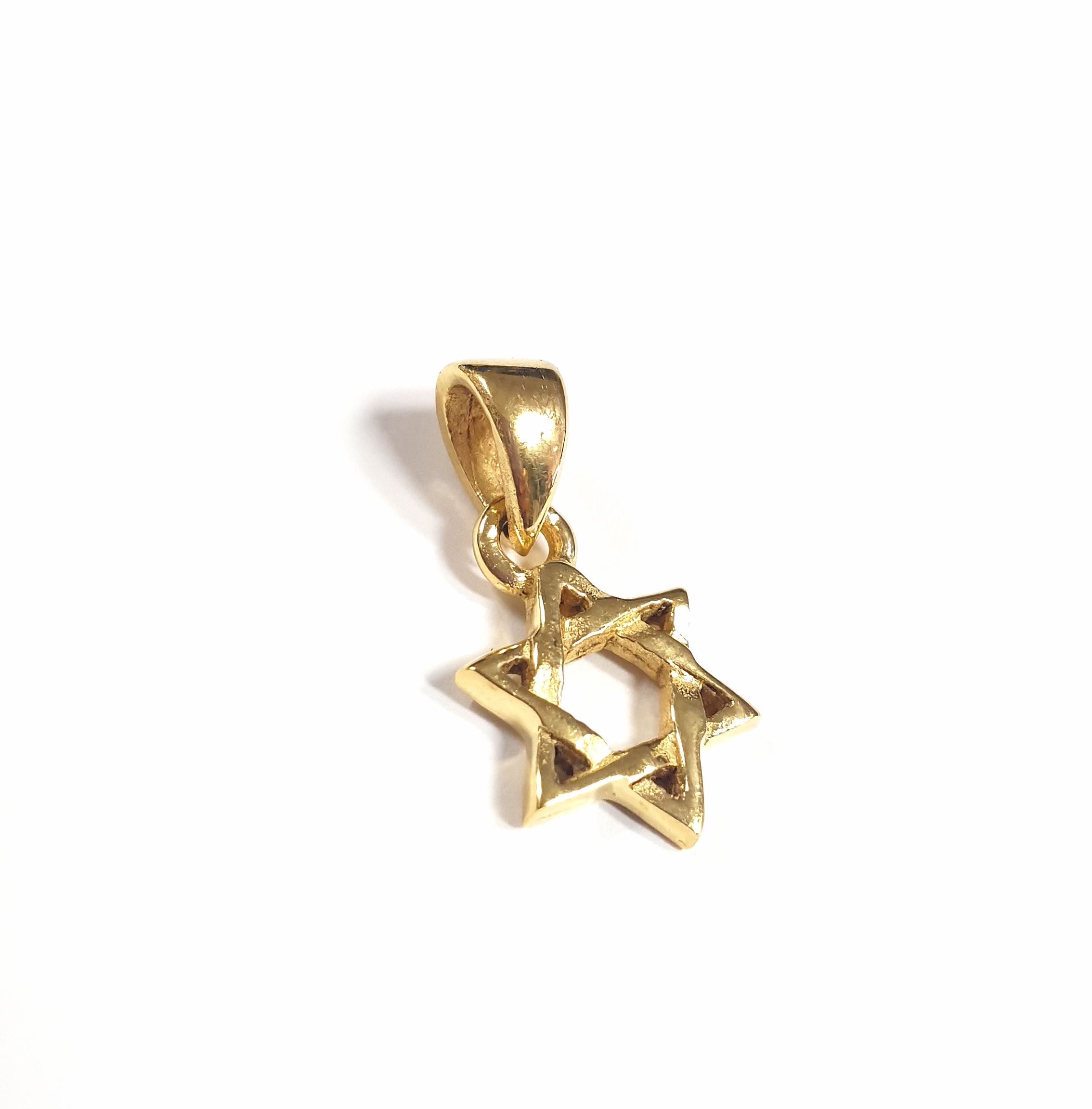 Zierlicher Davidstern Anhänger, vergoldet