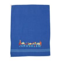 Geschirrtuch Jerusalem, blau 