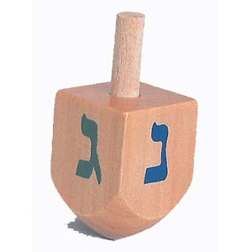 4 Klassisch Holz Tradition Mix Dreidels Kinderspielzeug Jüdisch Hanukah Geschenk 