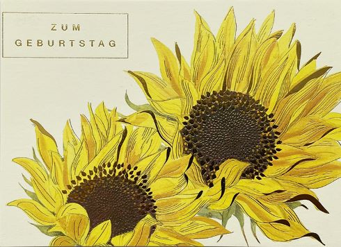 Grußkarte Geburtstag- Sonnenblume